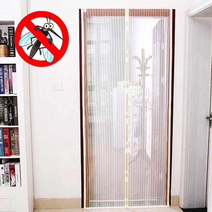 Pratik Manyetik Mıknatıslı Beyaz Kapı Pencere Sinekliği Tülü 105 x 210 cm